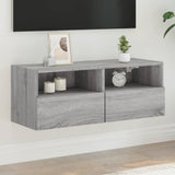 vidaXL Tv-wandmeubels 2 st 40x30x30 cm bewerkt hout wit