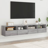 vidaXL Tv-wandmeubels 2 st 40x30x30 cm bewerkt hout wit