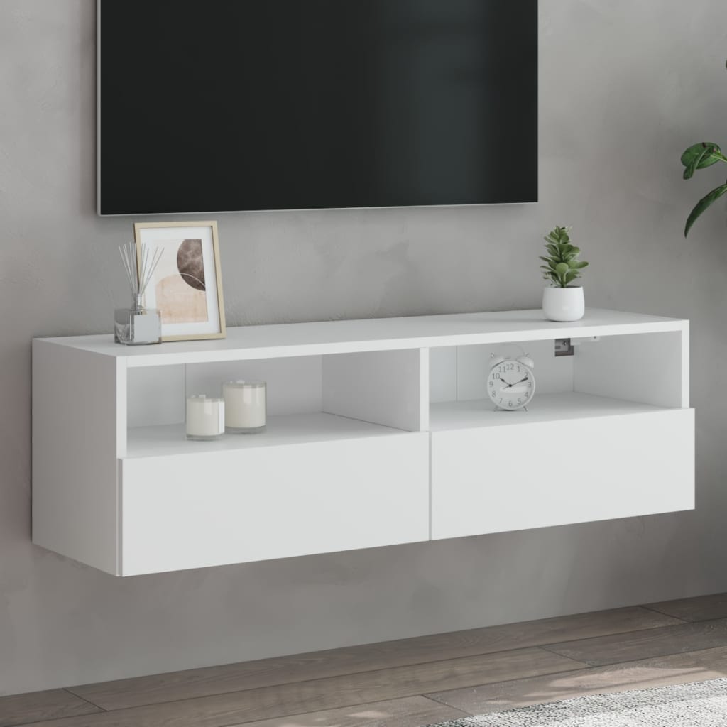 vidaXL Tv-wandmeubels 2 st 40x30x30 cm bewerkt hout wit