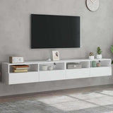 vidaXL Tv-wandmeubels 2 st 40x30x30 cm bewerkt hout wit