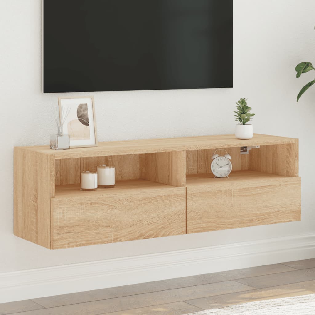 vidaXL Tv-wandmeubels 2 st 40x30x30 cm bewerkt hout wit