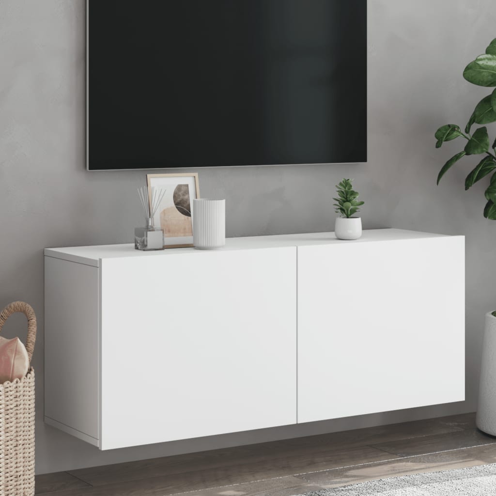 vidaXL Tv-meubel wandgemonteerd 60x30x41 cm wit