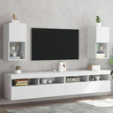 vidaXL TV Cabinets 2 pcs with LED lighting 30.5x30x60 cm white
