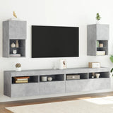 vidaXL TV Cabinets 2 pcs with LED lighting 30.5x30x60 cm white