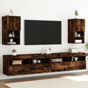 vidaXL TV Cabinets 2 pcs with LED lighting 30.5x30x60 cm white
