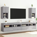 vidaXL TV Cabinets 2 pcs with LED lighting 30.5x30x60 cm white