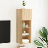 vidaXL TV Cabinets 2 pcs with LED lighting 30.5x30x60 cm white