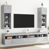 vidaXL TV Cabinets 2 pcs with LED lighting 30.5x30x60 cm white