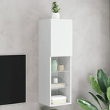 vidaXL TV Cabinets 2 pcs with LED lighting 30.5x30x60 cm white
