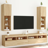 vidaXL TV Cabinets 2 pcs with LED lighting 30.5x30x60 cm white