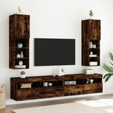 vidaXL TV Cabinets 2 pcs with LED lighting 30.5x30x60 cm white