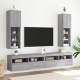 vidaXL TV Cabinets 2 pcs with LED lighting 30.5x30x60 cm white