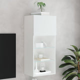 vidaXL TV Cabinets 2 pcs with LED lighting 30.5x30x60 cm white