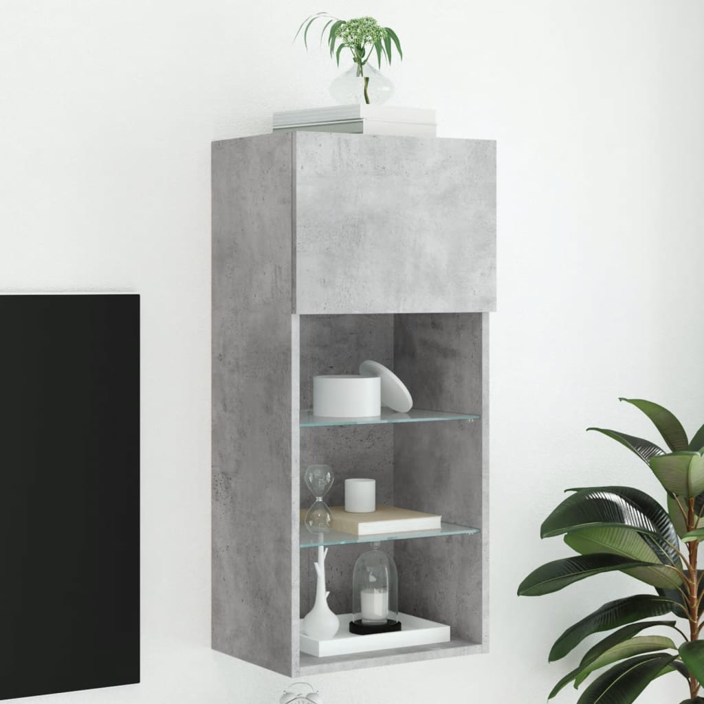 vidaXL TV Cabinets 2 pcs with LED lighting 30.5x30x60 cm white