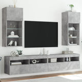 vidaXL TV Cabinets 2 pcs with LED lighting 30.5x30x60 cm white