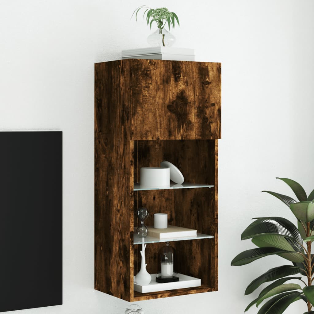vidaXL TV Cabinets 2 pcs with LED lighting 30.5x30x60 cm white