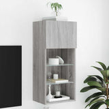 vidaXL TV Cabinets 2 pcs with LED lighting 30.5x30x60 cm white