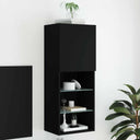 vidaXL TV Cabinets 2 pcs with LED lighting 30.5x30x60 cm white