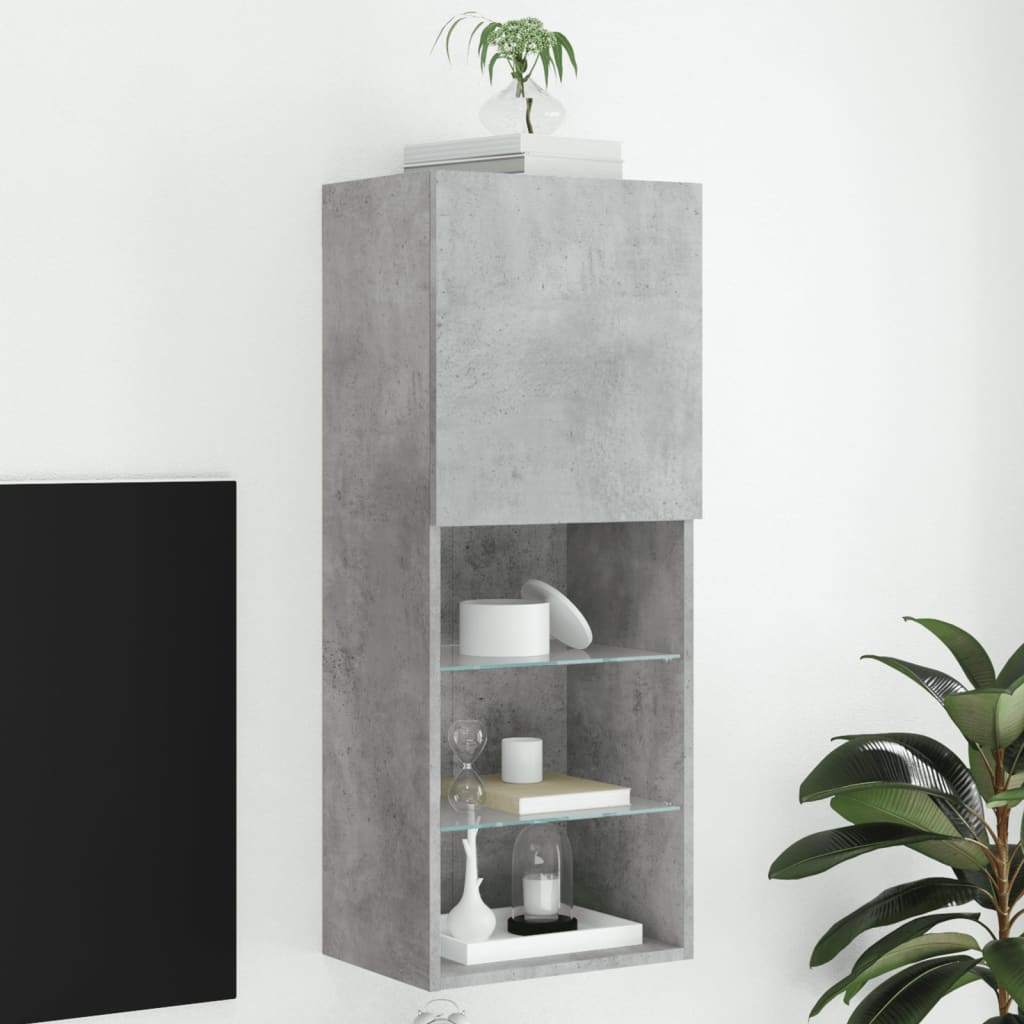 vidaXL TV Cabinets 2 pcs with LED lighting 30.5x30x60 cm white