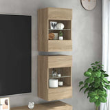 vidaXL TV Wandkast Oud Hout 98,5 x 30 x 60,5 cm Bewerkt hout
