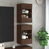 vidaXL TV Wandkast Oud Hout 98,5 x 30 x 60,5 cm Bewerkt hout