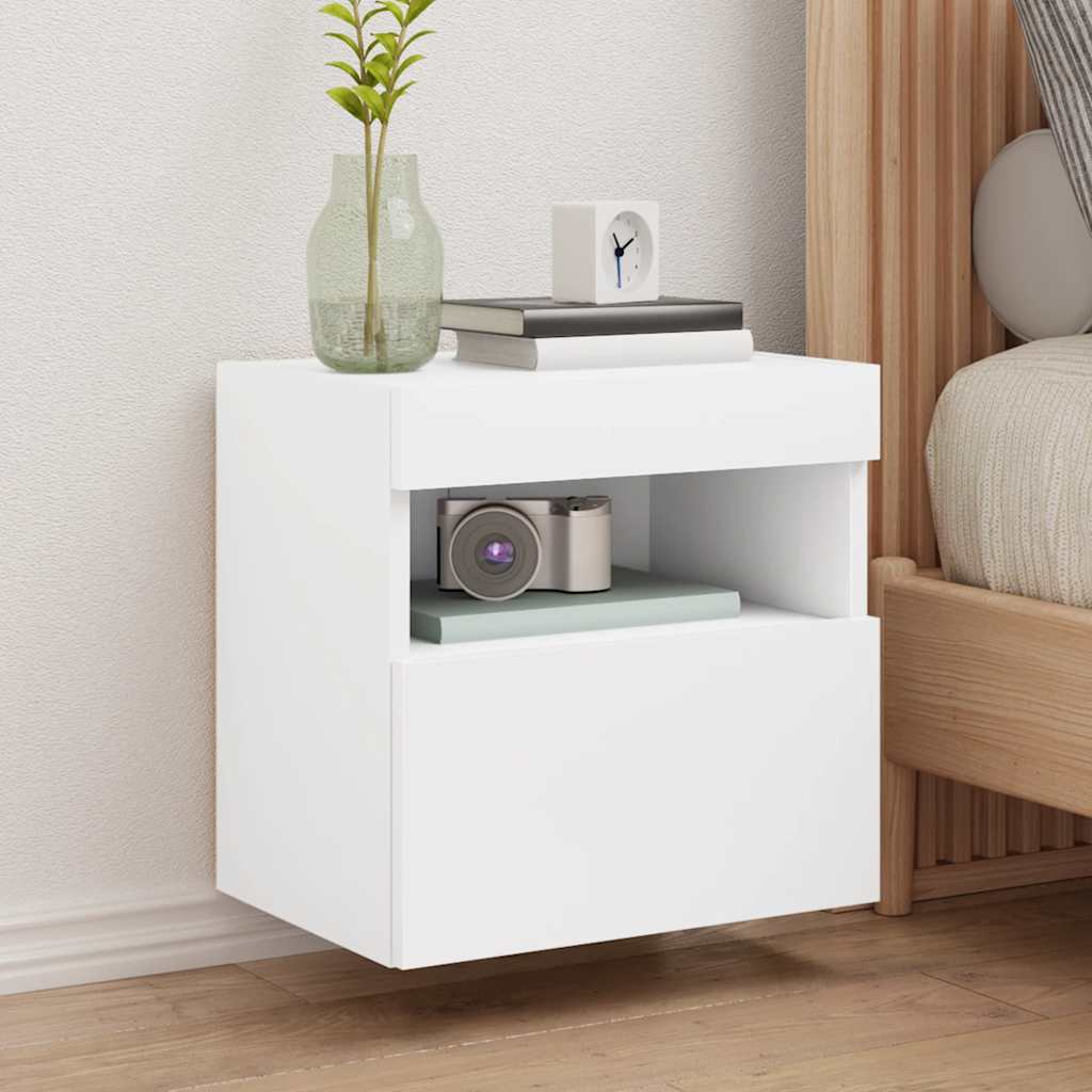 vidaXL Tv-wandmeubel met LED-verlichting 40x30x40 cm bruin eikenkleur