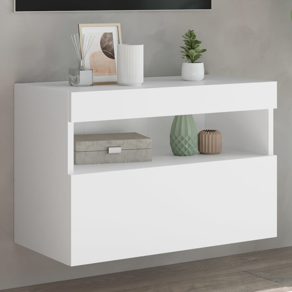 vidaXL Tv-wandmeubel met LED-verlichting 40x30x40 cm bruin eikenkleur