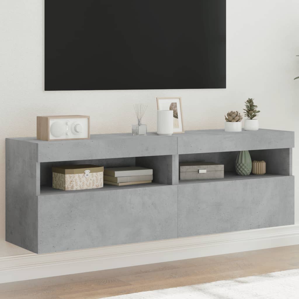 vidaXL Tv-wandmeubel met LED-verlichting 40x30x40 cm bruin eikenkleur