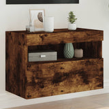 vidaXL Tv-wandmeubel met LED-verlichting 40x30x40 cm bruin eikenkleur
