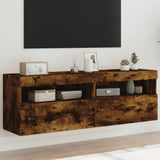 vidaXL Tv-wandmeubel met LED-verlichting 40x30x40 cm bruin eikenkleur
