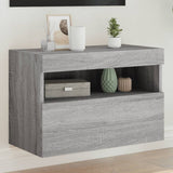 vidaXL Tv-wandmeubel met LED-verlichting 40x30x40 cm bruin eikenkleur
