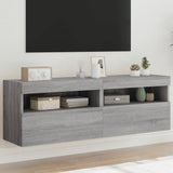 vidaXL Tv-wandmeubel met LED-verlichting 40x30x40 cm bruin eikenkleur