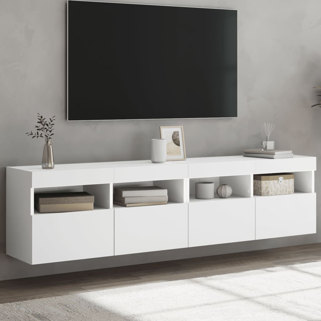 vidaXL Tv-wandmeubel met LED-verlichting 40x30x40 cm bruin eikenkleur