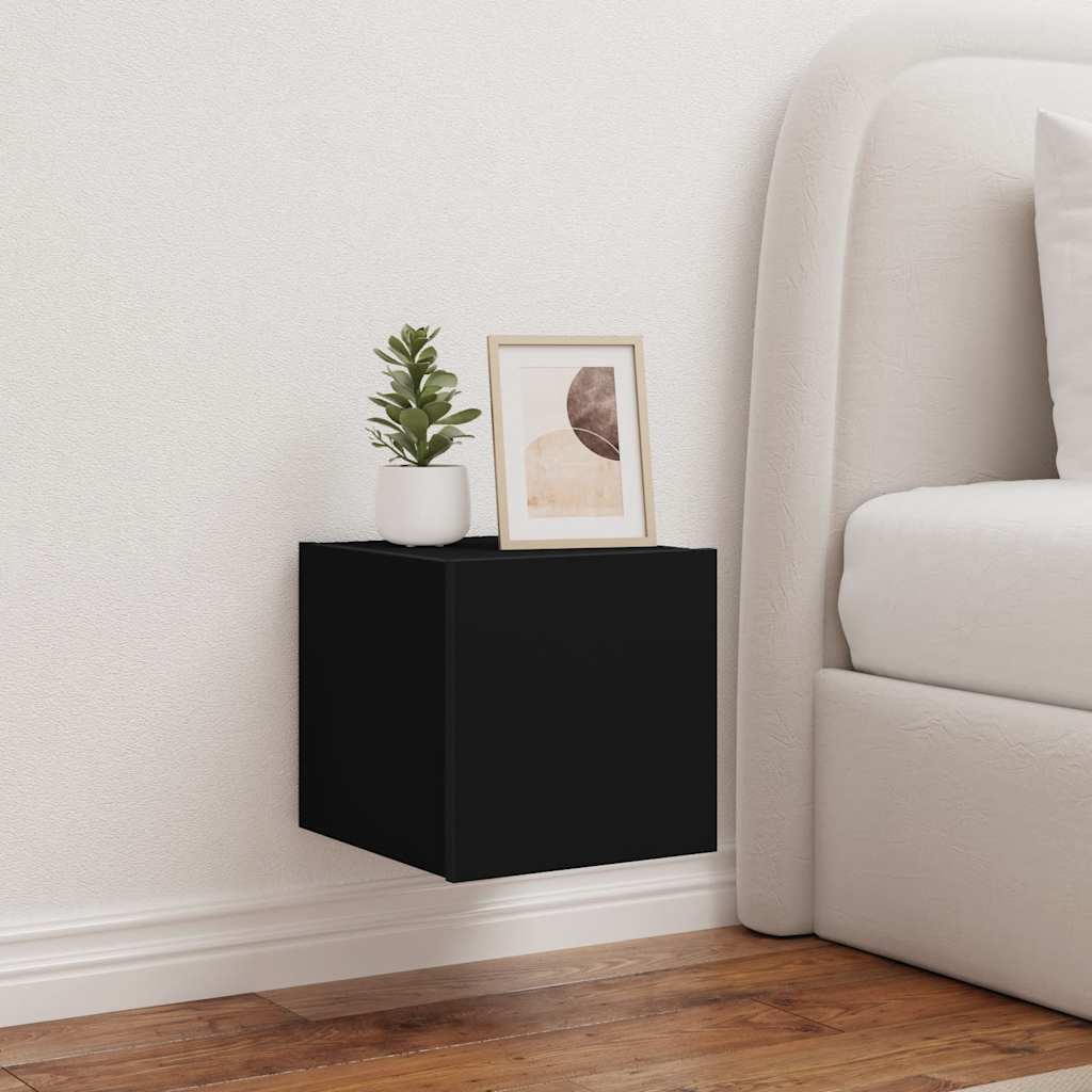 vidaXL TV cabinet with LED lights 30.5x35x30 cm white