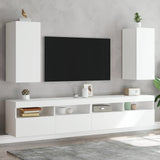 vidaXL TV cabinet with LED lights 30.5x35x30 cm white