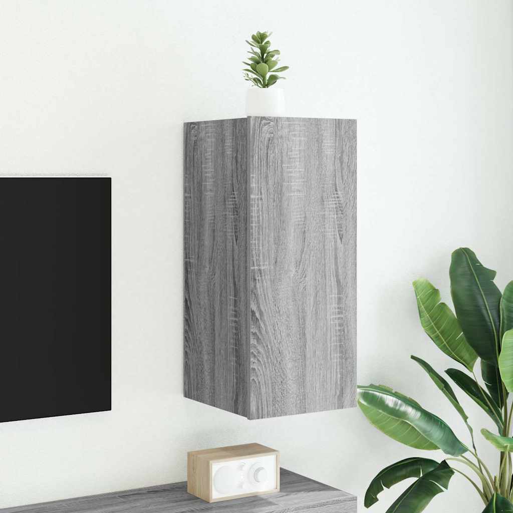 vidaXL TV cabinet with LED lights 30.5x35x30 cm white