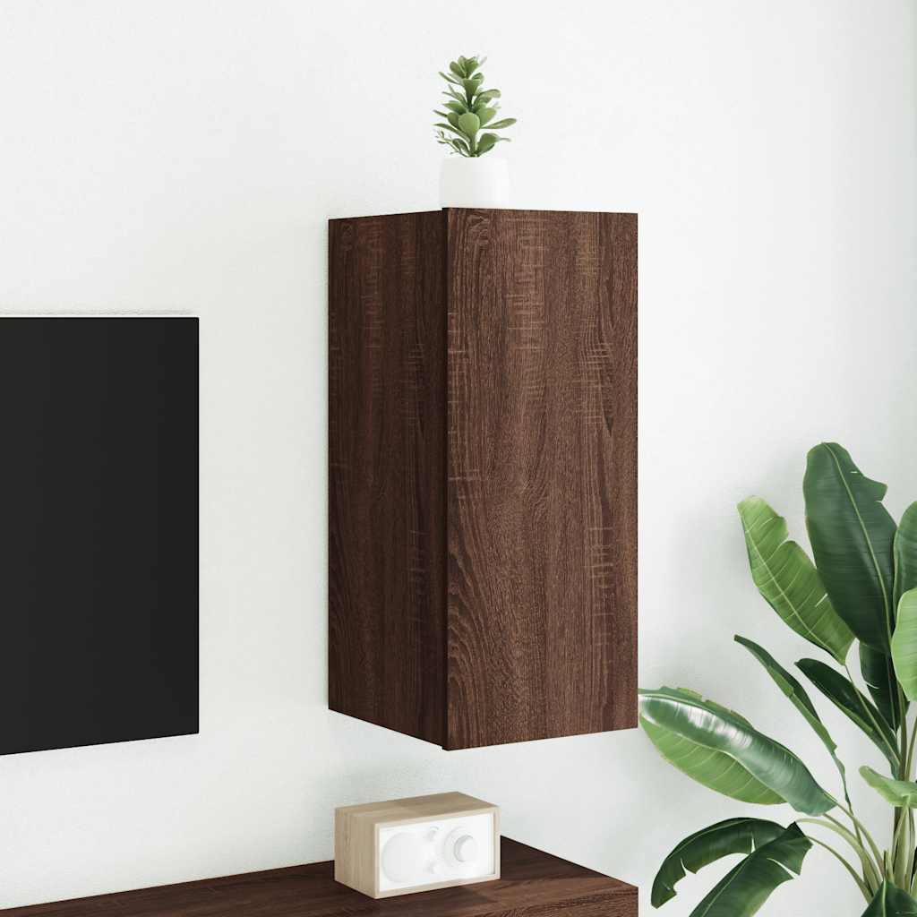 vidaXL TV cabinet with LED lights 30.5x35x30 cm white
