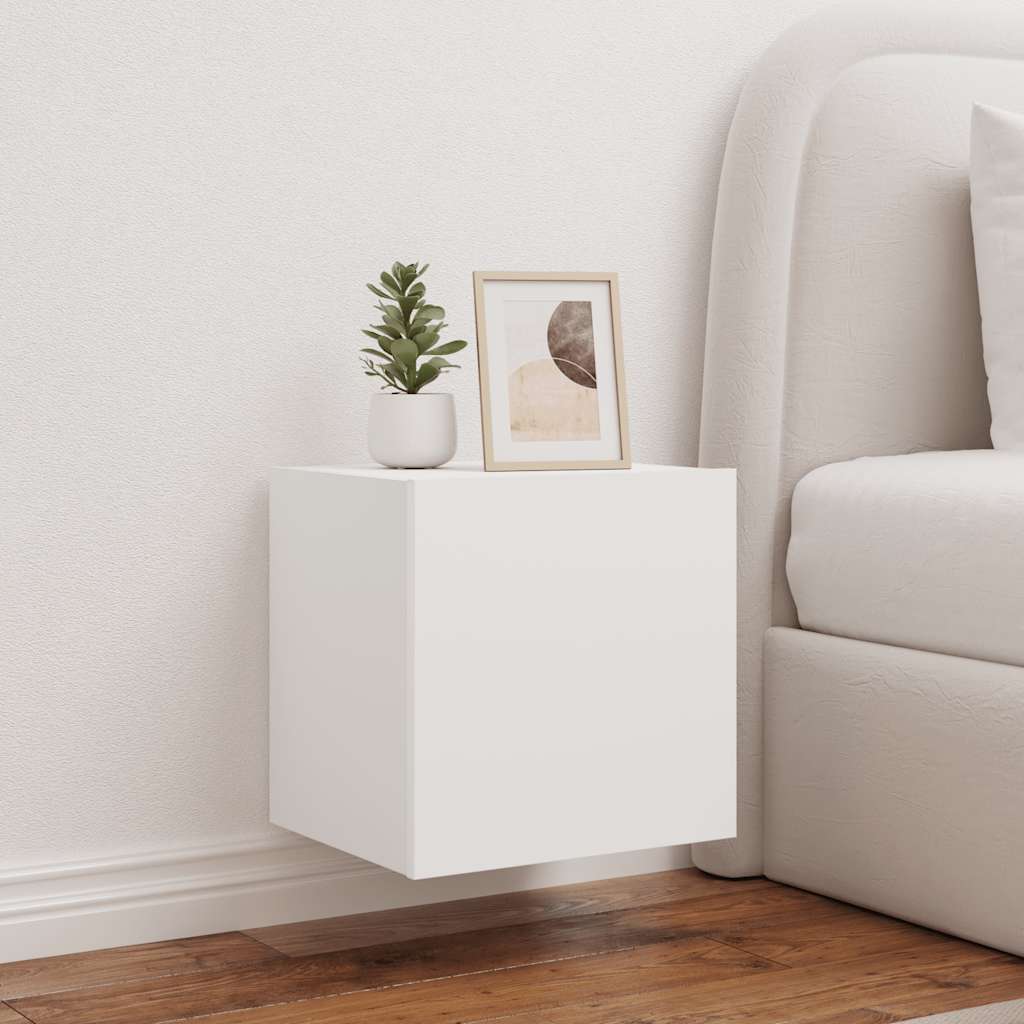vidaXL TV cabinet with LED lights 30.5x35x30 cm white