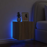 vidaXL TV cabinet with LED lights 30.5x35x30 cm white