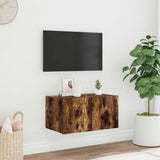 vidaXL TV cabinet with LED lights 30.5x35x30 cm white