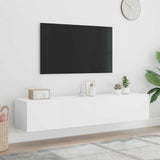 vidaXL TV cabinet with LED lights 30.5x35x30 cm white