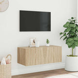 vidaXL TV cabinet with LED lights 30.5x35x30 cm white