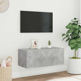 vidaXL TV cabinet with LED lights 30.5x35x30 cm white