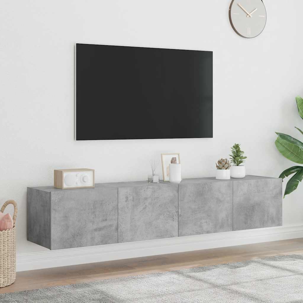 vidaXL TV cabinet with LED lights 30.5x35x30 cm white