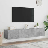 vidaXL TV cabinet with LED lights 30.5x35x30 cm white