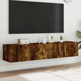 vidaXL TV cabinet with LED lights 30.5x35x30 cm white
