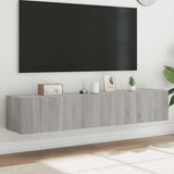 vidaXL TV cabinet with LED lights 30.5x35x30 cm white
