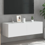 vidaXL TV cabinet with LED lights 30.5x35x30 cm white