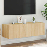 vidaXL TV cabinet with LED lights 30.5x35x30 cm white