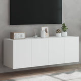 vidaXL TV cabinet with LED lights 30.5x35x30 cm white